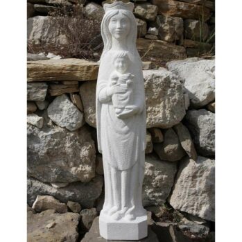 Statue de Vierge à l’enfant de type « Marie-reine »