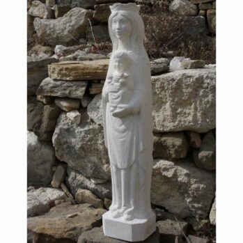 Statue de Vierge à l’enfant de type « Marie-reine »