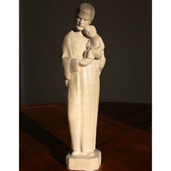 statue de saint joseph pierre reconstituée martin damay sculpture