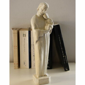 statue saint joseph pierre reconstituee tendresse paternelle sculpture martin damay
