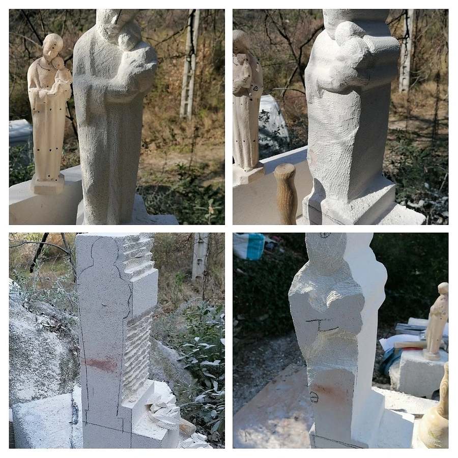 fabrication statue en pierre