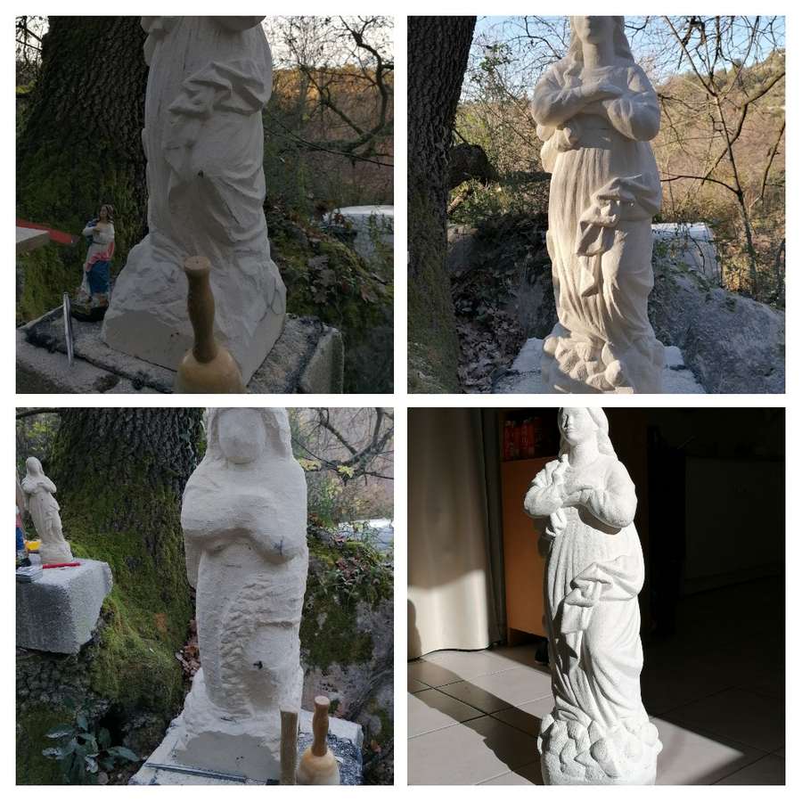 fabrication statue en pierre