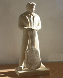 portrait johnny hallyday statue pierre sculpture martin damay 2022
