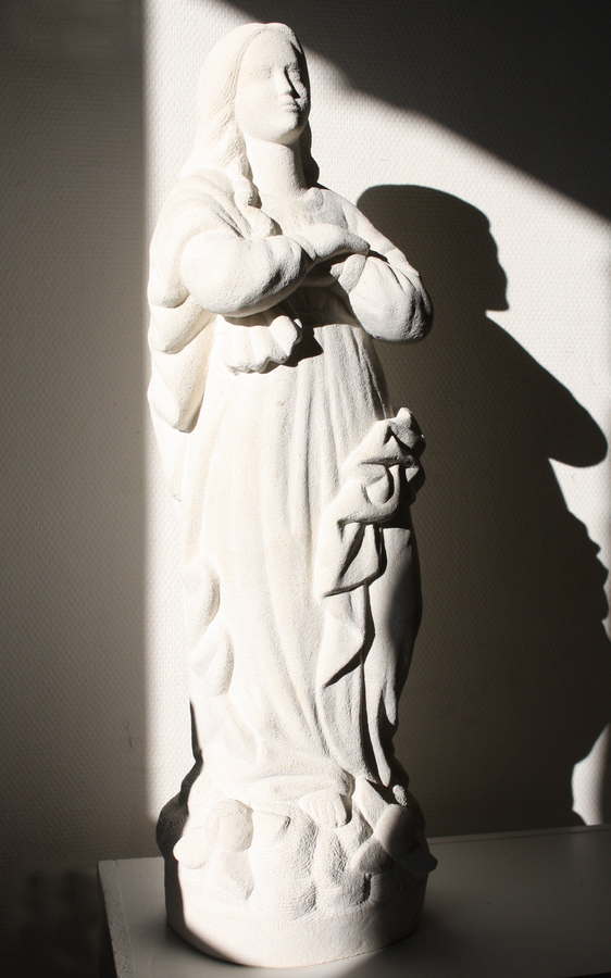 statue vierge sculptee pierre naturelle martin damay