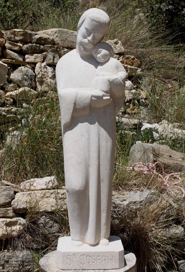 statue saint joseph martin damay sculpteur pierre naturelle