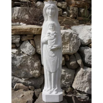 Sculptures de vierges en pierre de plus de 45 cm