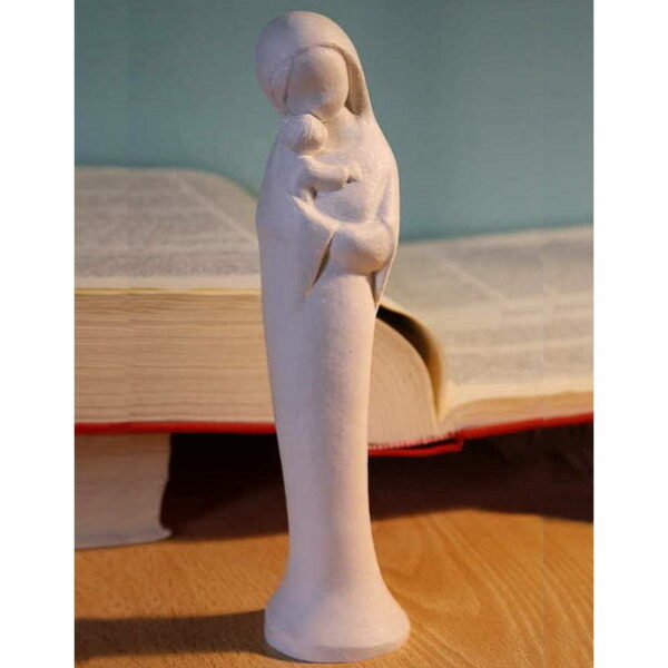 statuette vierge à l'enfant tendresse mere et enfant maternité sculpture
