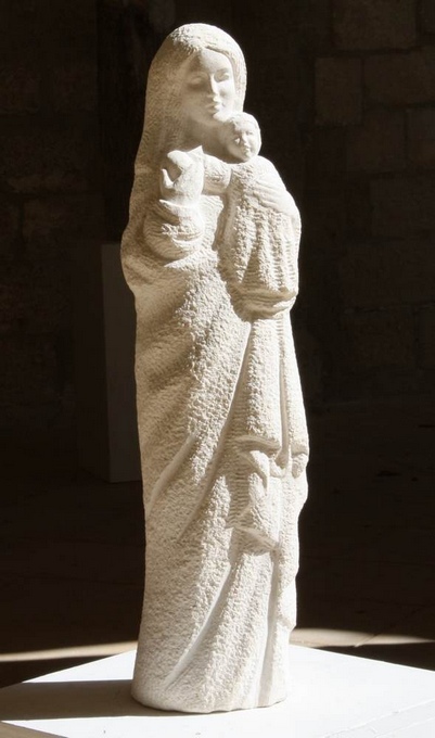 statue pierre naturelle vierge marie sculpture martin damay