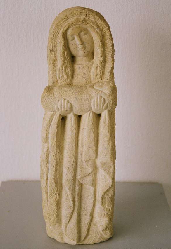 statue pierre naturelle sculptee vierge marie martin damay