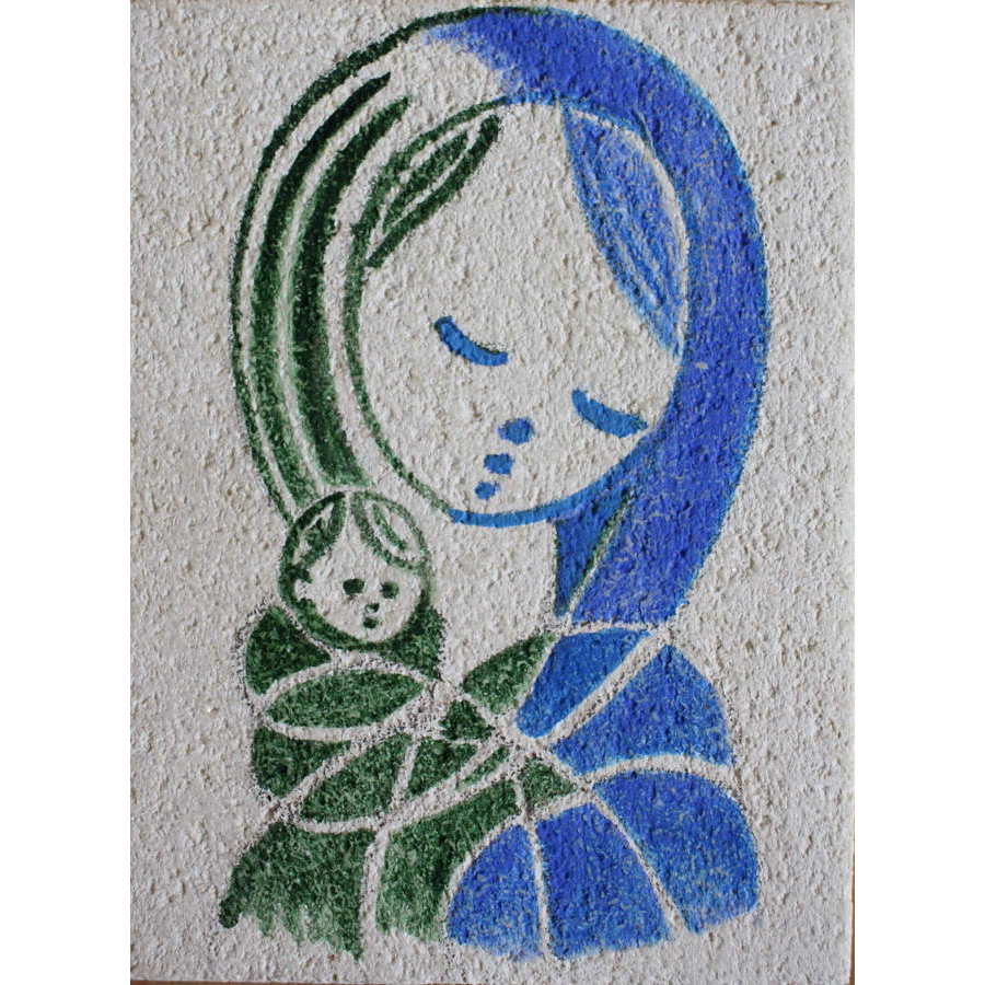 vierge peinture pierre naturelle marie image photo