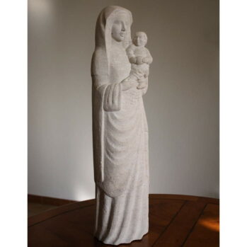 Statue de Vierge à l’enfant sculptée De type drapée (2)