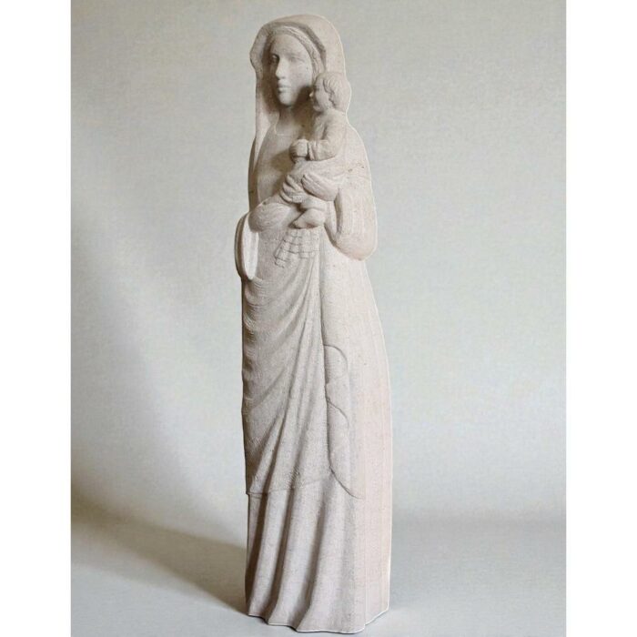 statue vierge pierre religieuse sculture exterieur