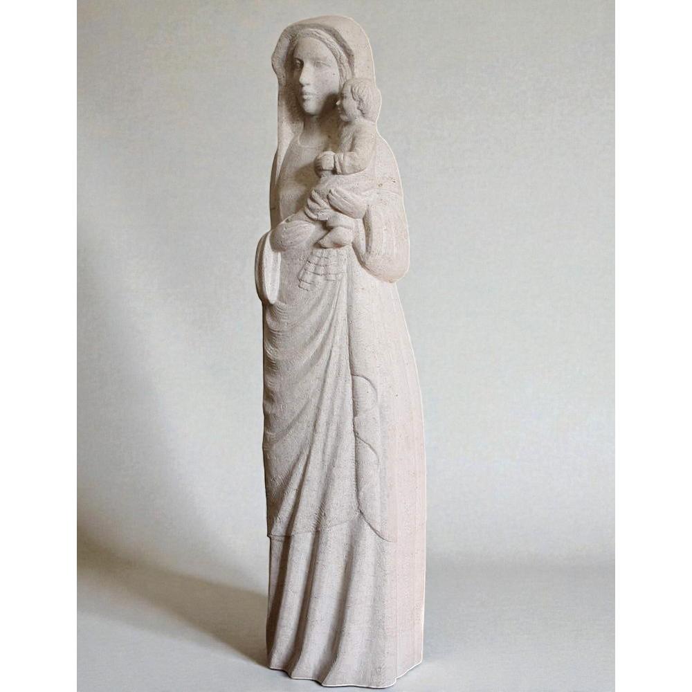statue vierge pierre religieuse sculture exterieur
