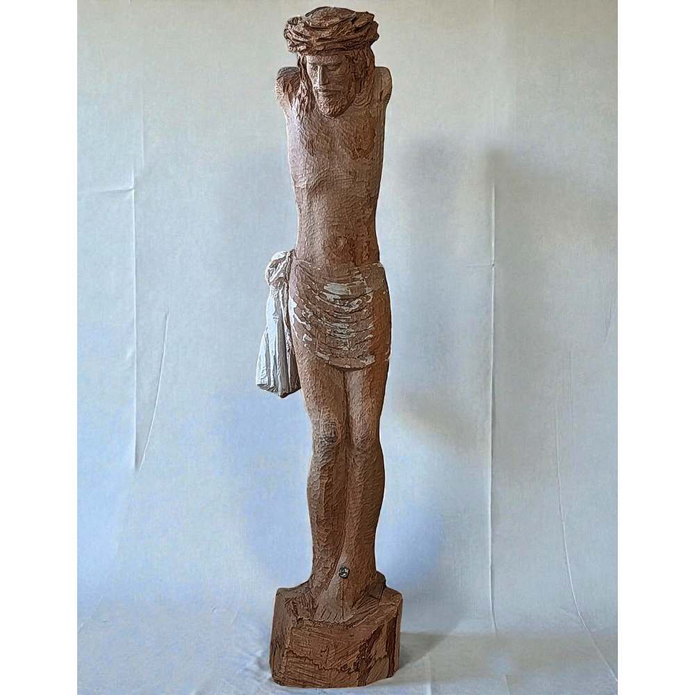 christ crucifié en bois de chene