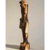 Christ en bois de chene massif sculpté à la main, statue religieuse monumentale de 1,52 m