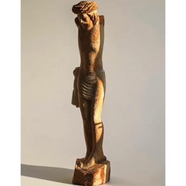 Christ en chêne massif 1,52 m – Sculpture religieuse artisanale