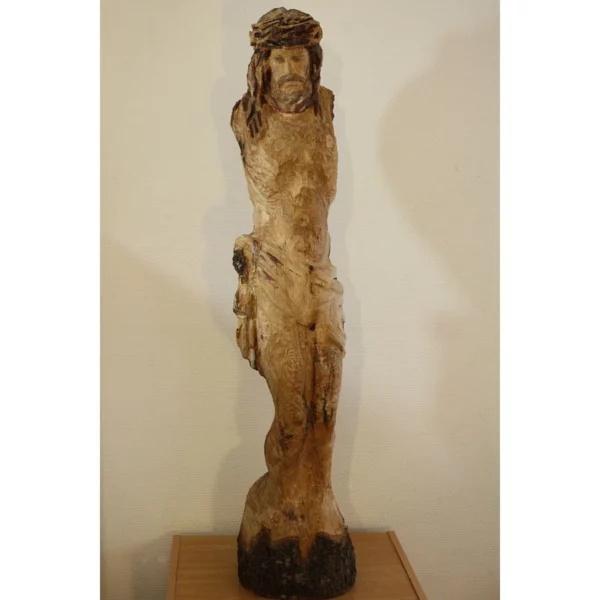 sculpture christ bois sculpte corpus m damay