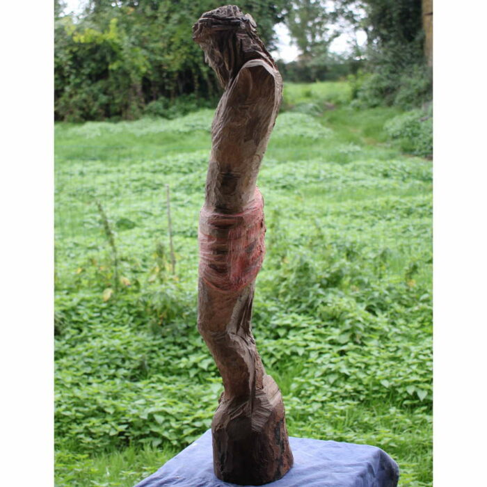 sculpture christ jesus bois de chene statue religieux art sacré