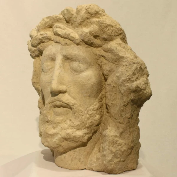 sculpture christ sculpte pierre naturelle martin damay