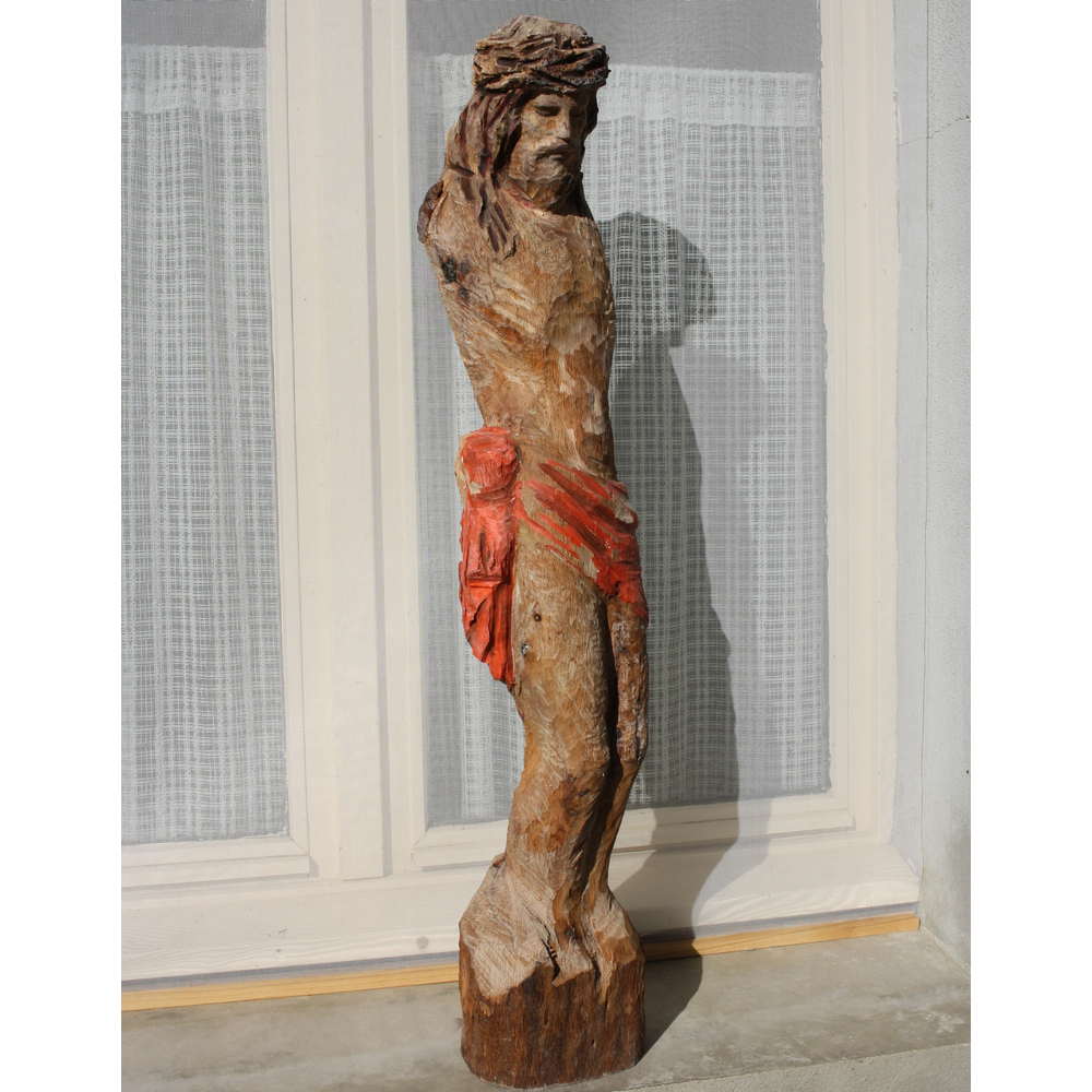 sculpture christ en croix en bois statues