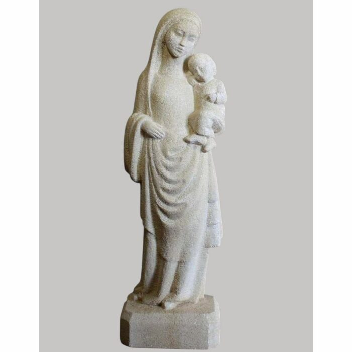 statue vierge pierre religieuse sculture exterieur
