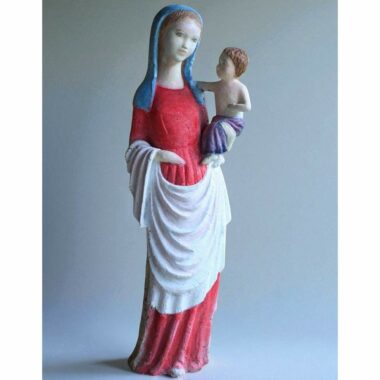 Grande statue de Vierge colorée pour une église