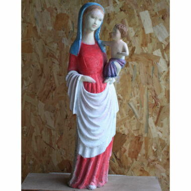 Grande statue de Vierge colorée pour une église