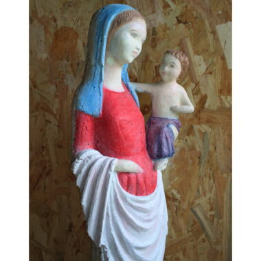 Grande statue de Vierge colorée pour une église