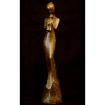 Sculpture de Mère à l’enfant de tendresse en bronze