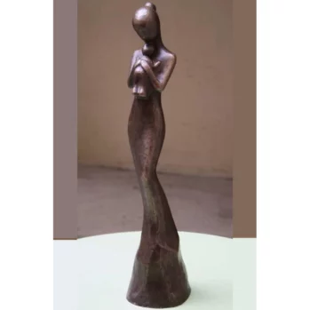 Sculpture de Mère à l’enfant de tendresse en bronze