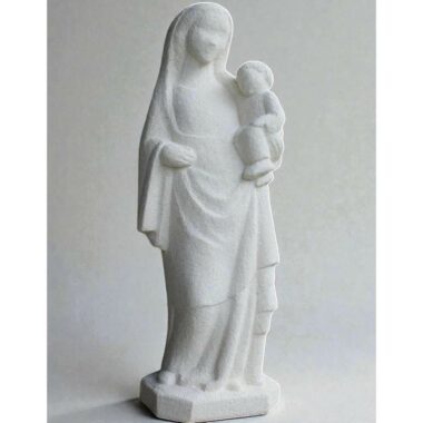 Statue de la Vierge en pierre de type médiéval