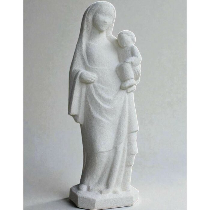 statue vierge marie religieux pierre exterieur sculpture
