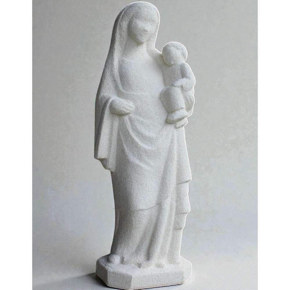 statue vierge marie religieux pierre exterieur sculpture