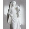 statue vierge à l'enfant en pierre style médieval gothique classique exterieur image photo