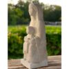 statue vierge pierre sculpture romane niche exterieur