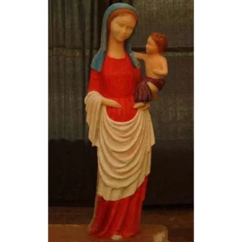 Statue de la Vierge à l’enfant colorée Classique pour église et chapelle