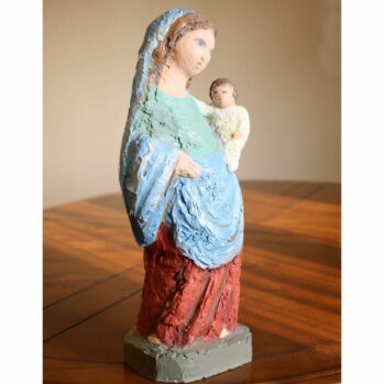 Statue de Vierge à l’enfant Type Vierge hanchée