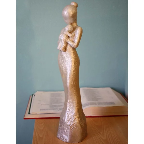 statue mere enfant maternité pierre 40 cm sculpture