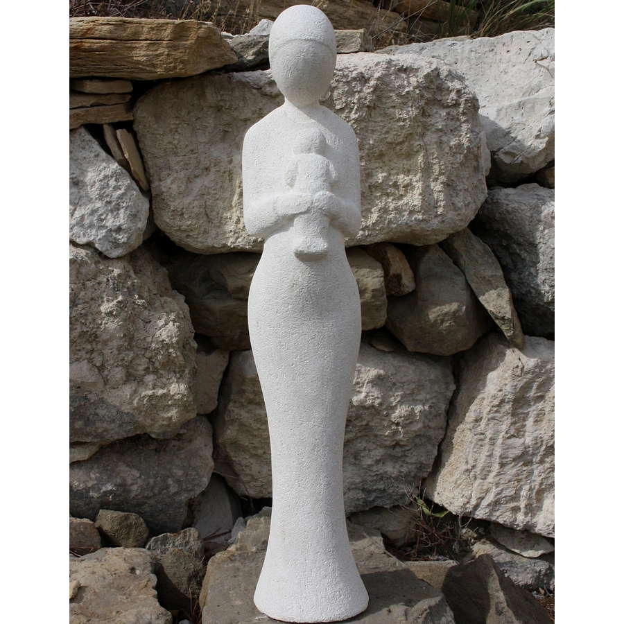 statue maternité "mere et enfant" tendresse pierre sculpture martin damay