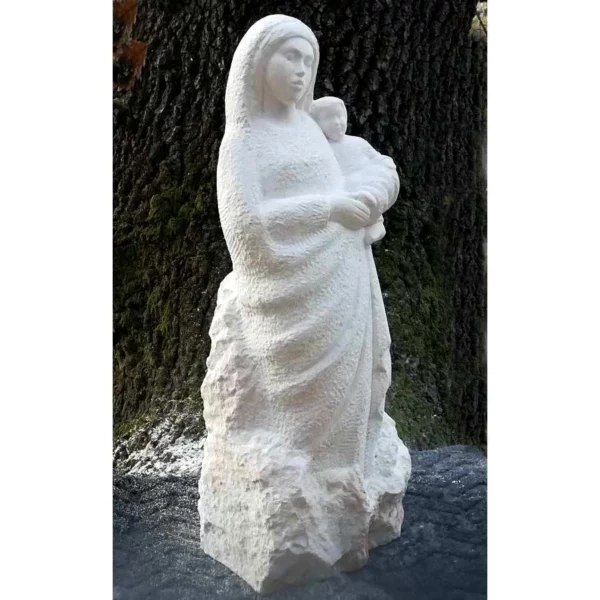 statue vierge pierre naturelle sculptee