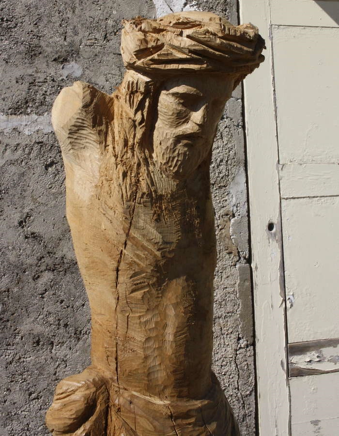 statue bois naturel sculpture