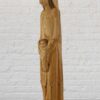 grande statue de vierge en bois pour chapelle et eglise sculpture sculptee