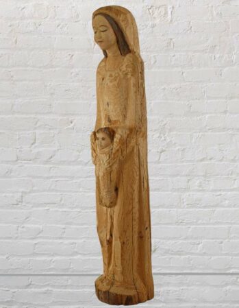 Grande Statue de Vierge à l’enfant en bois pour église et chapelle