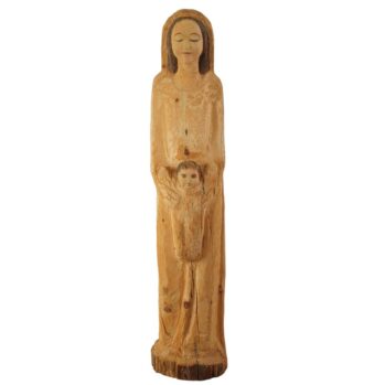 Grande Statue de Vierge à l’enfant en bois pour église et chapelle