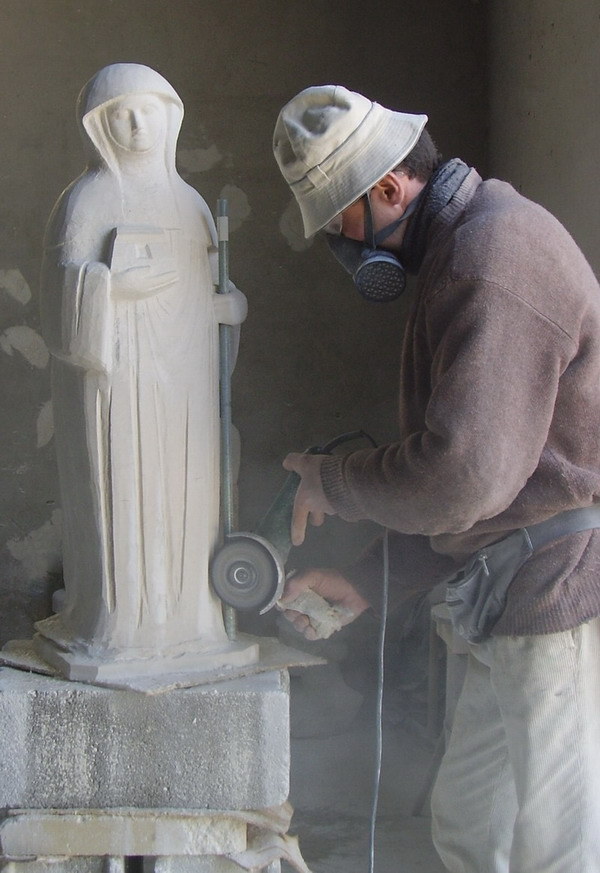 fabrication statue pierre sculpture martin damay