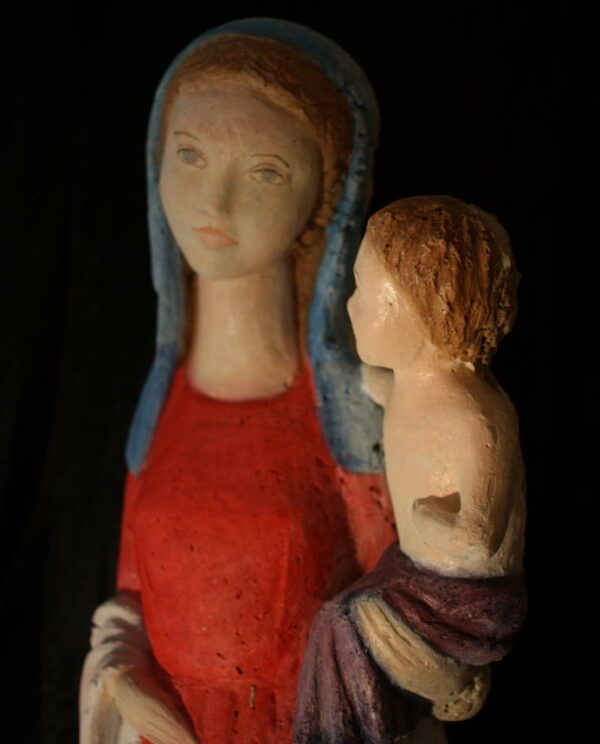 vierge marie vierge à l'enfant sculpture statue pierre martin damay