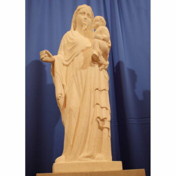 statue sculpture vierge pierre sculptee martin damay