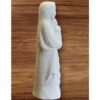 statue vierge en pierre de tendresse avec drapé en tablier
