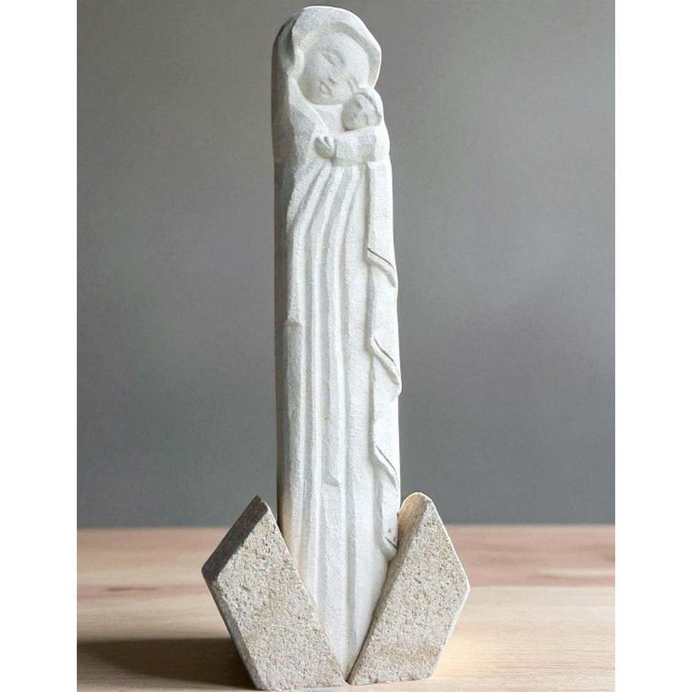 statue vierge marie tendresse pierre exterieur image photo