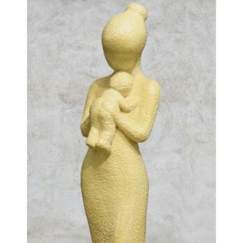 Statue de Mère et enfant ou Vierge à l’enfant de lignes modernes